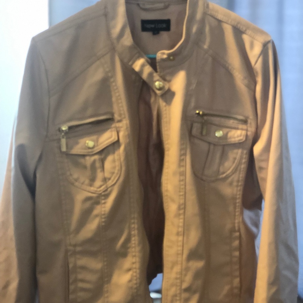 Blush Pink Pleather Jacket Size XL